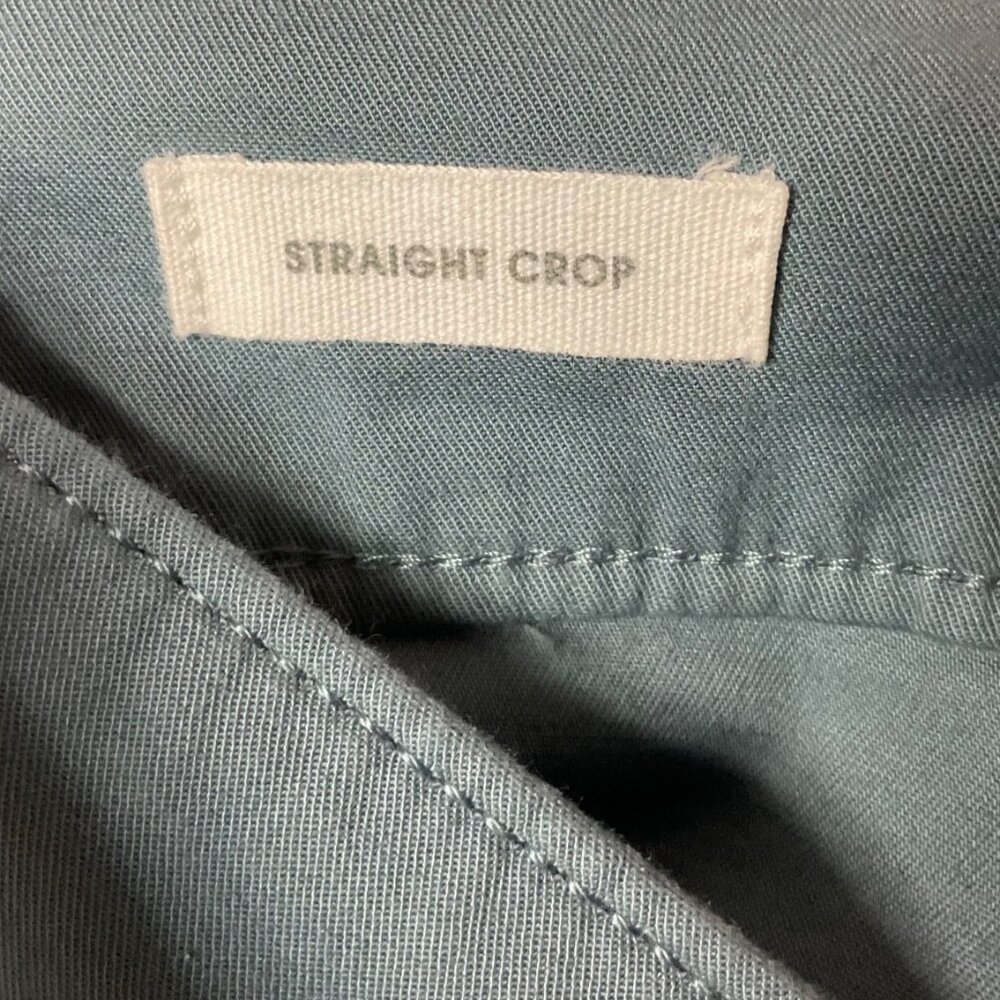 NWT LOFT Outlet Straight Crop Gray/Blue Pants, size 16, Front pockets - Picture 7 of 12